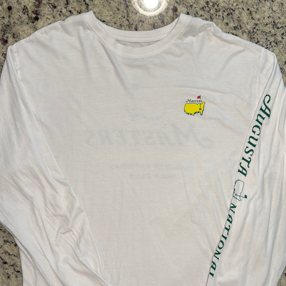 Masters White and Green Long Sleeve Tees